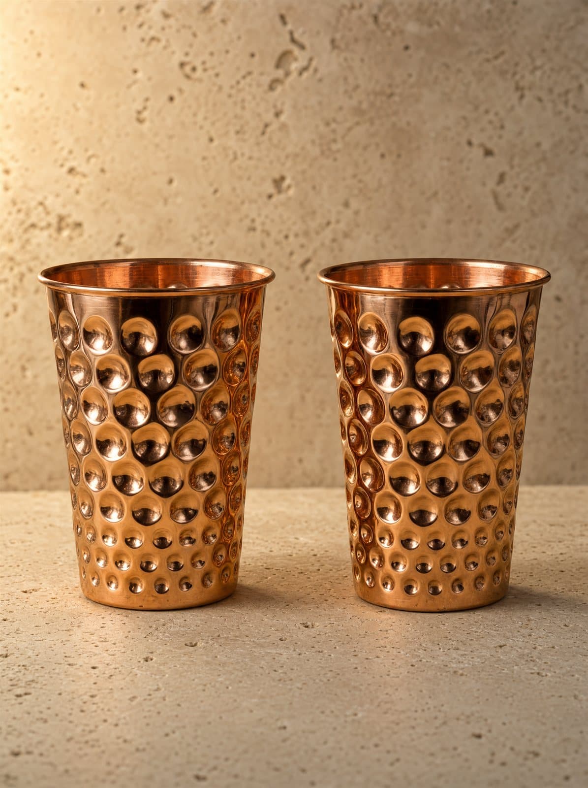 Tall Copper Tumblers · Set of Two